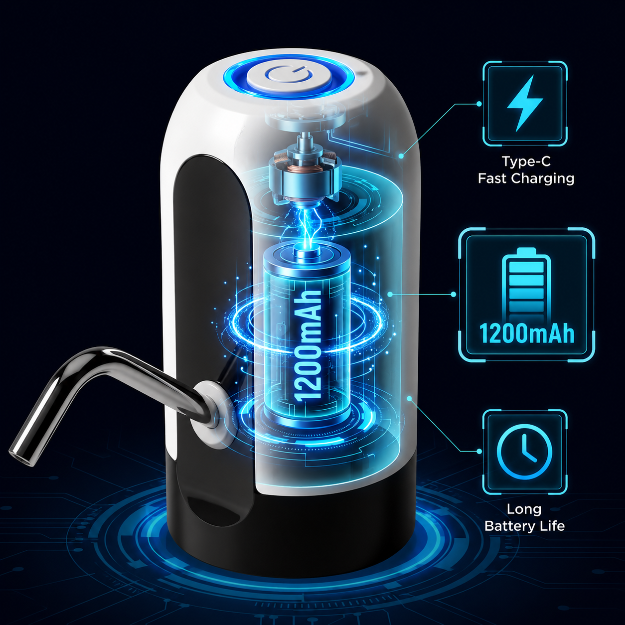 Premium Water & oil Dispenser   Safe, Fast & Rechargeable